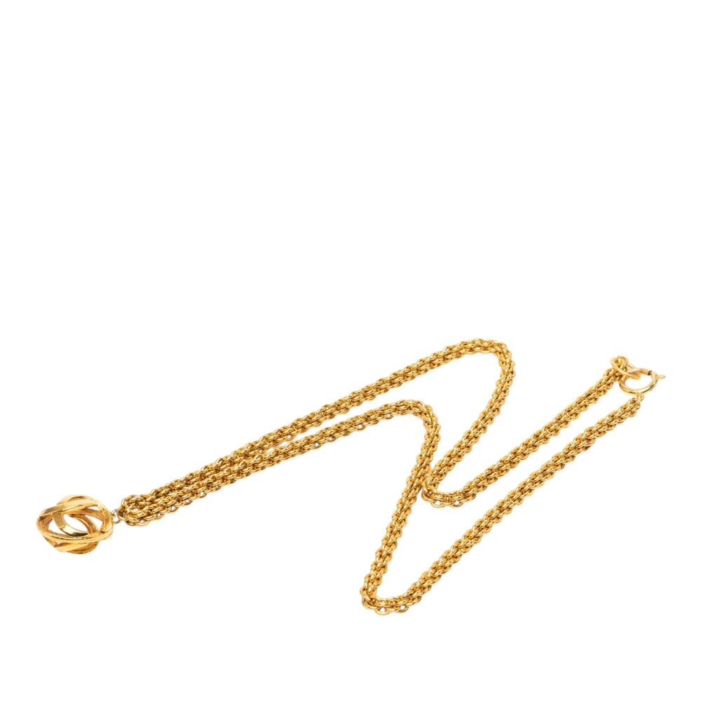 Pre-Loved Chanel CC Gold Plated Pendant Necklace
